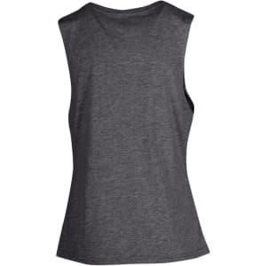 A women's combed cotton tank in dark grey, featuring a sleeveless design and a simple back view.