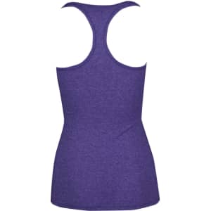 A purple athletic T-back singlet with a fitted design, featuring a smooth back and no visible branding.