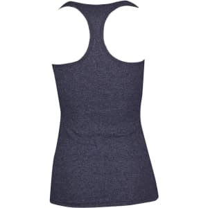 A dark grey athletic T-back singlet with a fitted design and no visible branding.