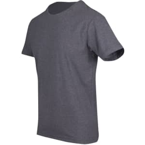 A grey heavy marl T-shirt with a classic crew neck and short sleeves. The shirt includes a small logo on the side.