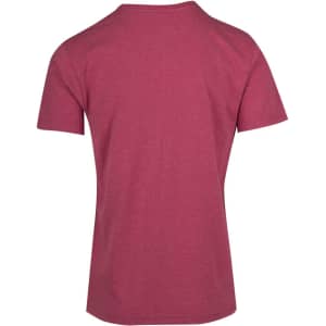 A maroon heavy marl T-shirt with a simple design and no visible branding.
