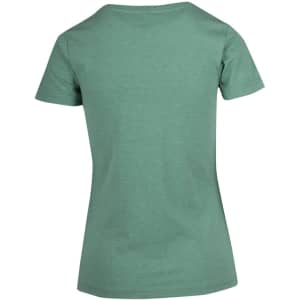 A green marl women's t-shirt featuring a classic crew neck and short sleeves, with a simple design.