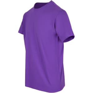 A purple men's/unisex American style t-shirt, featuring a classic crew neckline and short sleeves.