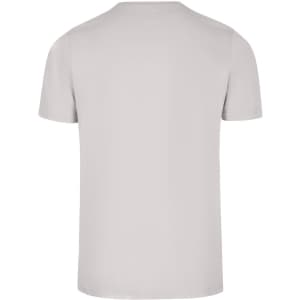 A light grey men's slim fit T-shirt with a simple design and short sleeves. It features a logo on the back.