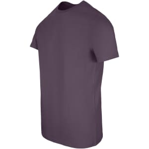A slim fit men's t-shirt in a solid dark purple colour, featuring a crew neck and short sleeves.