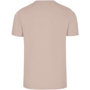 A men's slim fit T-shirt in a light beige colour, featuring a plain design with a logo.