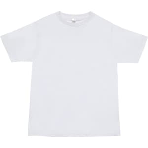 A light grey men's organic cotton T-shirt with a simple design and short sleeves. It features a logo on the label.