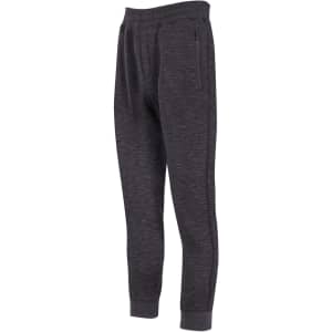Men's STANCE brushed fleece track pants in dark grey, featuring a fitted design and pockets.