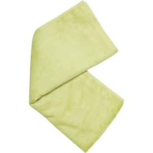 A light green bamboo fitness towel with a soft texture, folded to display its shape. It features a logo.
