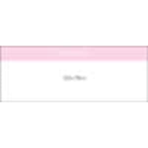 A notepad featuring a pink header, measures 200x75mm, with 25 leaves and a logo at the top.
