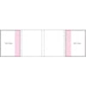 A flat layout of a combo pad design featuring four sections with red outlines, all in white.