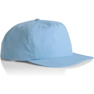 A light blue cap with a flat brim and a logo on the front. The fabric appears lightweight and is suitable for outdoor wear.