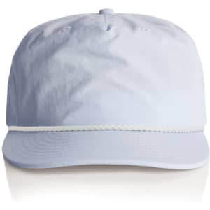 A light blue cap with a rope detail along the brim and a small logo on the front.