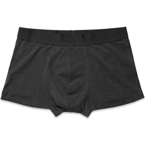 Dark grey boxer briefs with a smooth waistband and no visible branding.