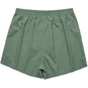 Green boxer shorts featuring an elastic waistband, displayed flat without additional design elements.