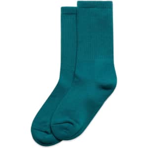 Teal-coloured Relax Socks in a set of two pairs. Suitable for casual footwear. Includes branding.