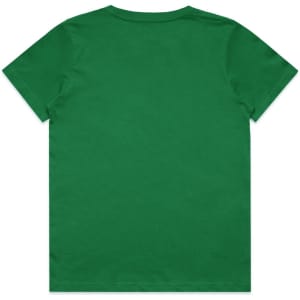 A green Youth Staple Tee with a simple design and no visible logos, featuring a classic T-shirt cut.