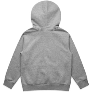 A grey hoodie with a hood and long sleeves, featuring a simple design and no visible branding.