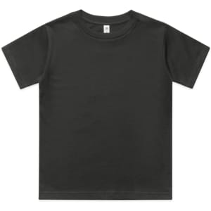 A black youth classic tee featuring short sleeves and a simple design. Includes a brand logo.