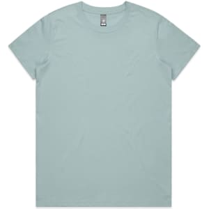 A light mint green t-shirt with a classic crew neck and short sleeves, featuring a discreet logo.