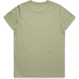 A light green t-shirt with a plain back design and no visible logos.