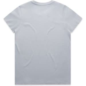 A light grey T-shirt with a plain back and a small logo at the neckline.