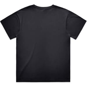 A black t-shirt featuring a plain back design. The shirt has a standard fit and short sleeves.