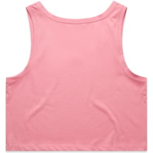 A pink crop singlet with a simple design and no visible logos or branding.