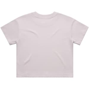 A light grey T-shirt with a crew neck and short sleeves, featuring a plain back design and no logos.