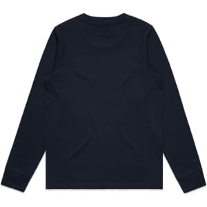 A long-sleeve T-shirt in solid black with a plain back design and fitted cuffs.