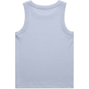 A light blue organic rib tank top with a simple design and no visible logos.
