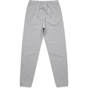A pair of grey track pants with a comfortable elastic waistband and a plain design.