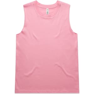 A pink singlet tank top featuring a simple design and no visible branding.