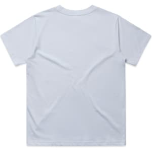 A light blue t-shirt with a classic fit and short sleeves, featuring a plain back design and a logo.