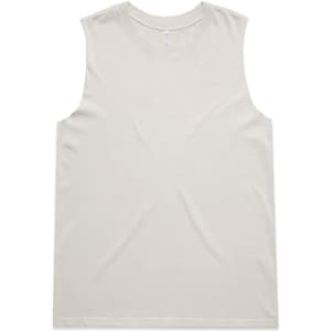 A light beige sleeveless tank top with a plain design and a logo at the label.