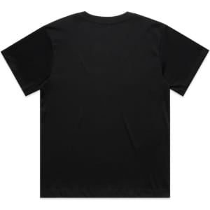 A black V-neck T-shirt with a relaxed fit. The back is plain with no visible design or logo.