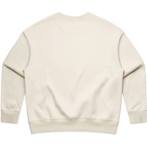 A cream-coloured sweatshirt featuring a relaxed design and a classic crew neckline. The back is plain with no graphics.
