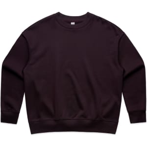 A dark brown jumper with a crew neck design and long sleeves. It features a plain, minimalist style.
