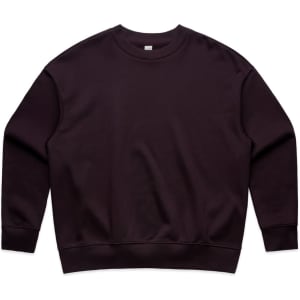 A dark chocolate-coloured sweater with a simple, crew-neck design and no visible logos.