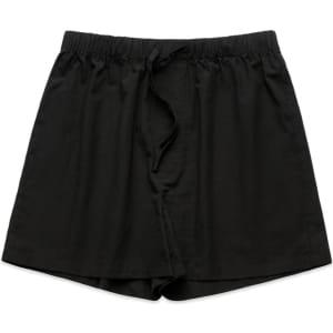 Black pyjama bottoms with an elastic waistband and drawstring detail. The fabric appears soft and lightweight.