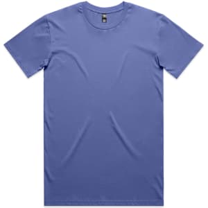 A blue Staple Tee t-shirt, featuring a crew neck and short sleeves, with a brand logo on the label.