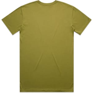 An olive green Staple Tee t-shirt featuring a plain back design and short sleeves. The shirt has a logo.