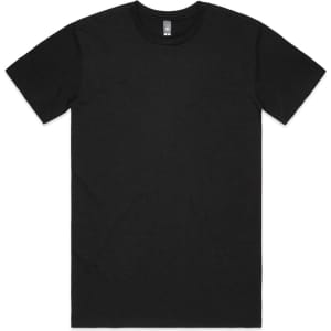 A black Staple Marle Tee t-shirt with a standard crew neck and short sleeves, featuring a logo on the label.