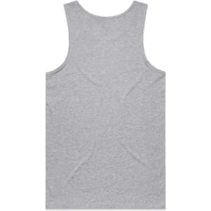 A grey singlet with a plain back, featuring a small logo at the neck area.