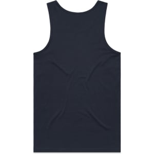A navy blue singlet featuring a simple design and no visible logos or branding on the back.