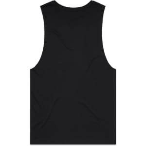 A black singlet tank top with a simple design and no visible branding.