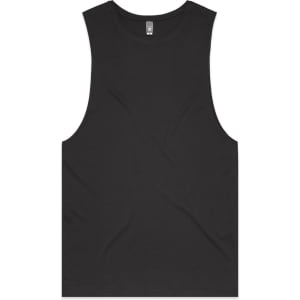 A black singlet tank top with a minimalistic design and no visible logos or branding.
