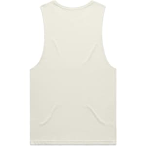 A plain cream tank top with a minimalist design, featuring a back view and no visible logos.