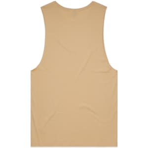 A tan singlet tank top with a smooth texture and a simple design. The top has no visible logos or branding.