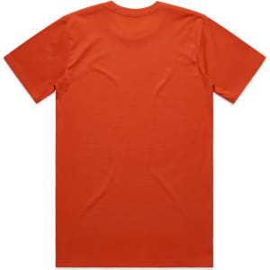 An orange Classic Tee t-shirt featuring a plain back design with short sleeves.